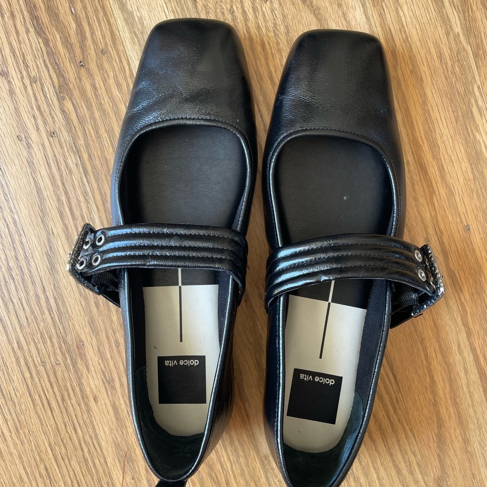 Dolce Vita Black Leather Flats
